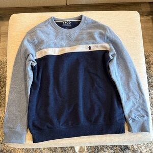 Izod Men's Sweater in Navy and Gray